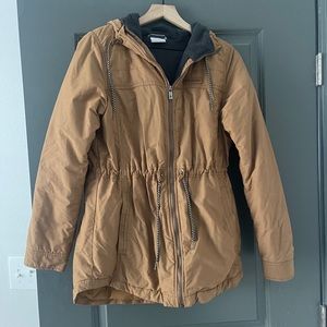 Medium Tan Columbia Fleece Lined Zip Up Jacket